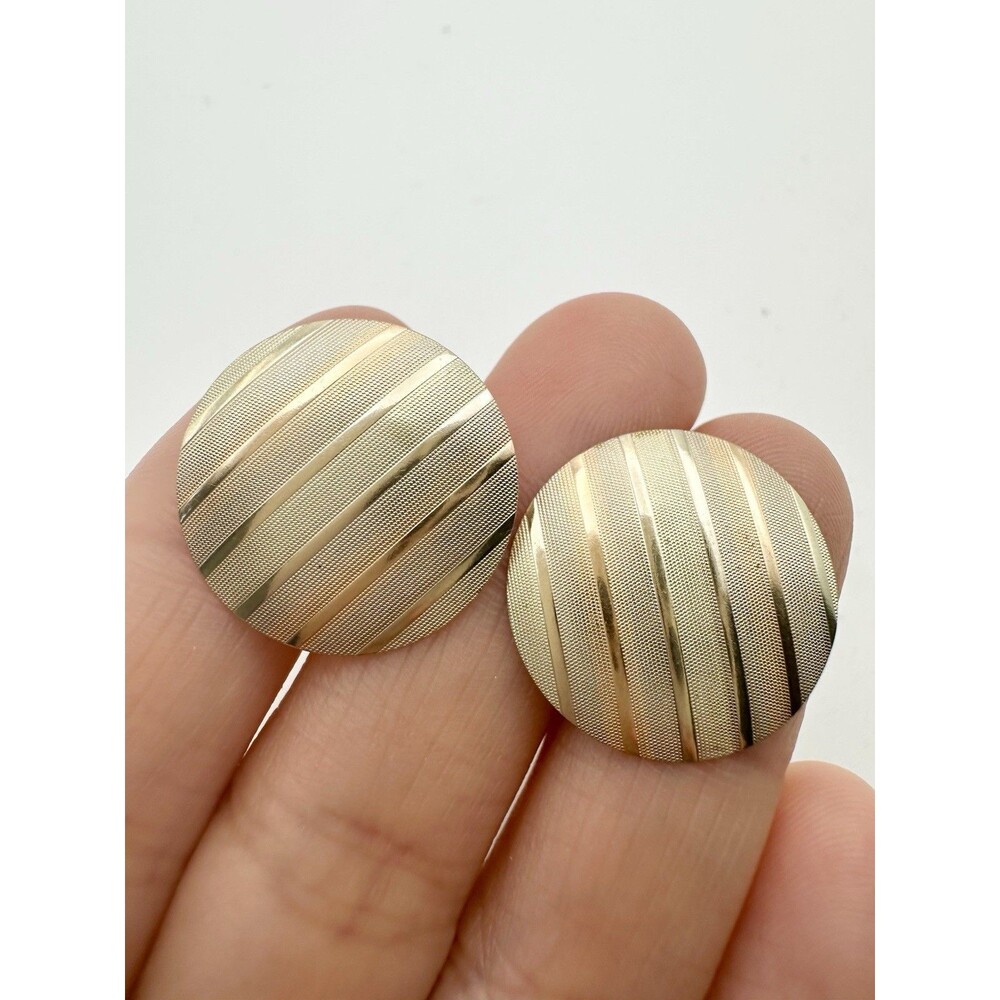 Vintage 14k Gold Filled Modernist Post Earrings